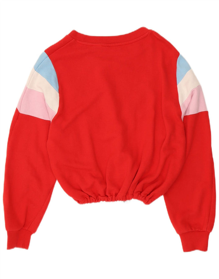 LEVI'S Sweat-shirt surdimensionné pour femme UK 10 Petit colorblock rouge