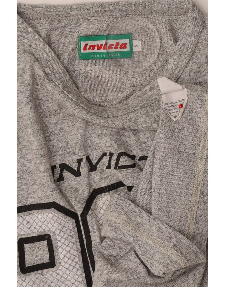 Invicta T-shirt graphique pour homme en coton moucheté petit gris