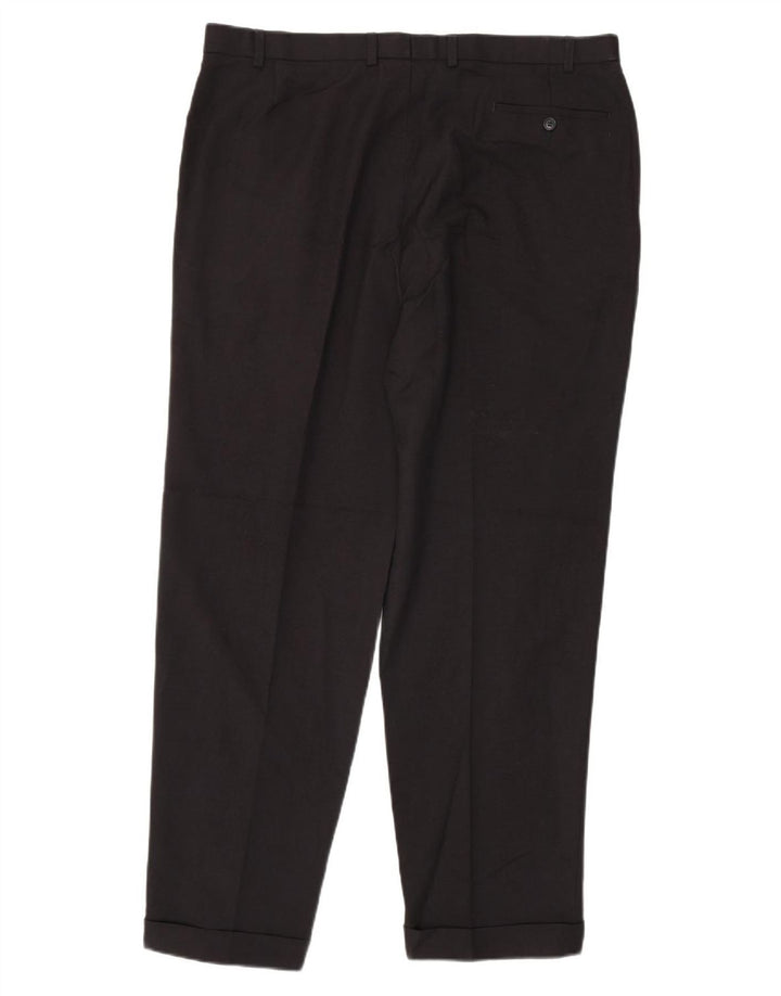 Marks & Spencer Pantalon de costume pour homme W40 L33 Bleu marine Polyester