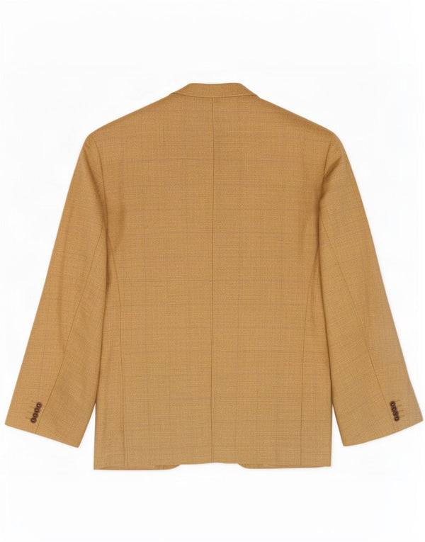 Pierre Cardin Mens 2 Button Blazer Jacket UK 42 XL Yellow Check New Wool