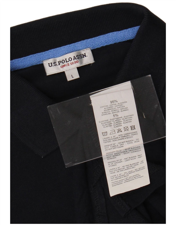 POLO AMÉRICAIN ASSN. Polo Femme UK 14 Large Bleu Marine Coton