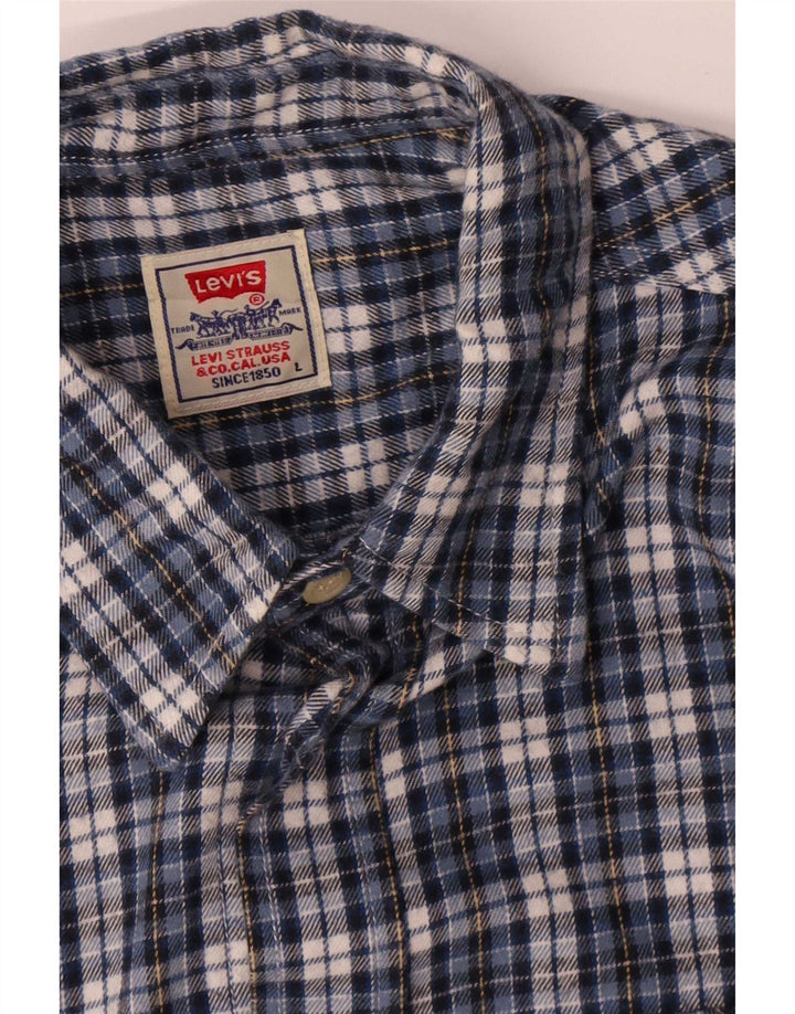 Levi's Chemise en Flanelle Homme Bleu Carreaux