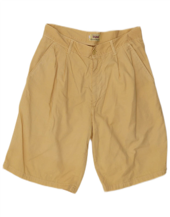 Sisley Short Chino Relaxed Elegance Pegged W32 Coton Jaune Moyen Homme