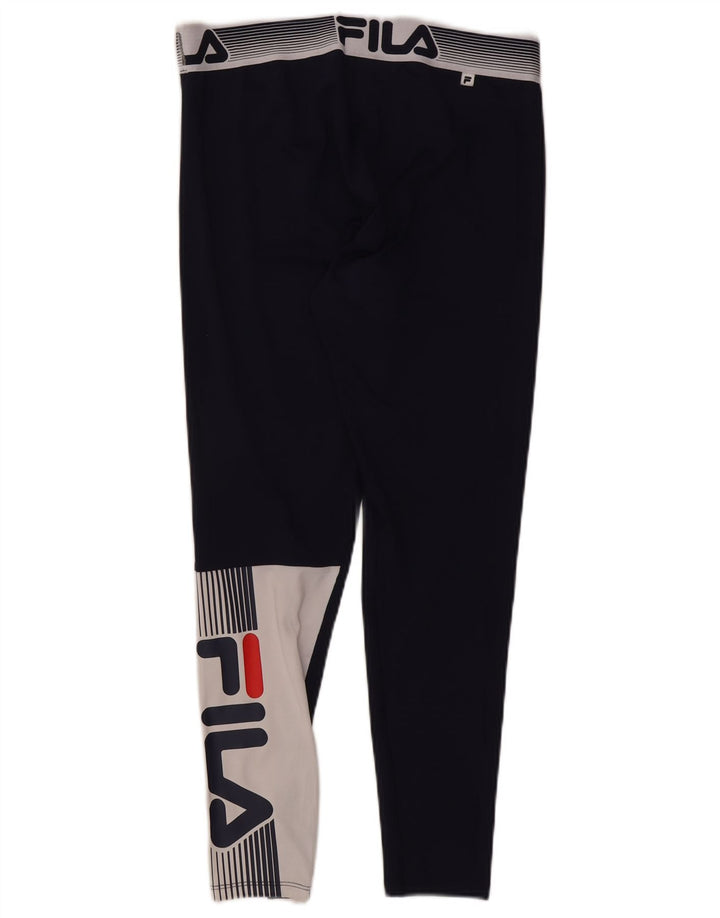 Fila Leggings graphiques pour femmes UK 14 Polyester colorblock bleu marine moyen