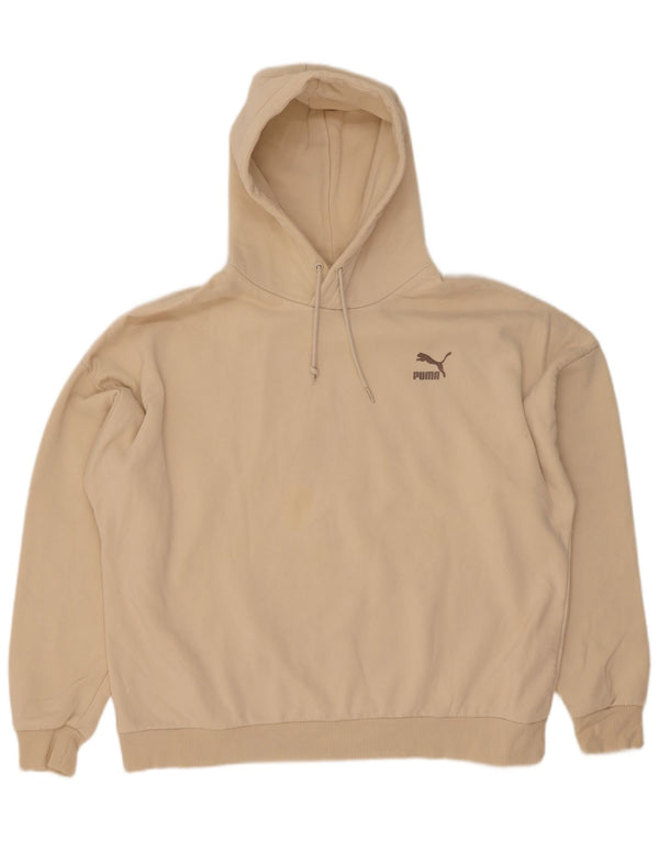 Puma Pull à capuche surdimensionné graphique pour femme UK 16 Large Beige