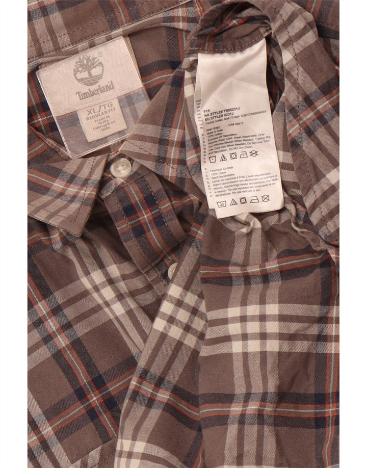 TIMBERLAND Chemise Regular Fit XL Gris à Carreaux Coton