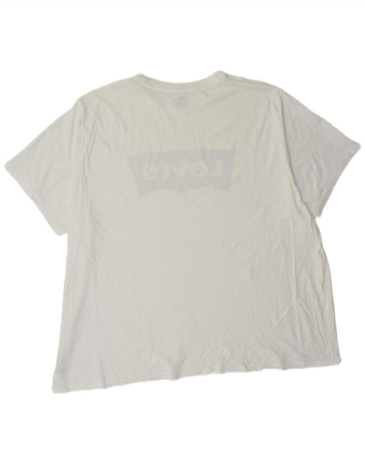 Levi's T-Shirt Graphique Homme 4XL Blanc Coton