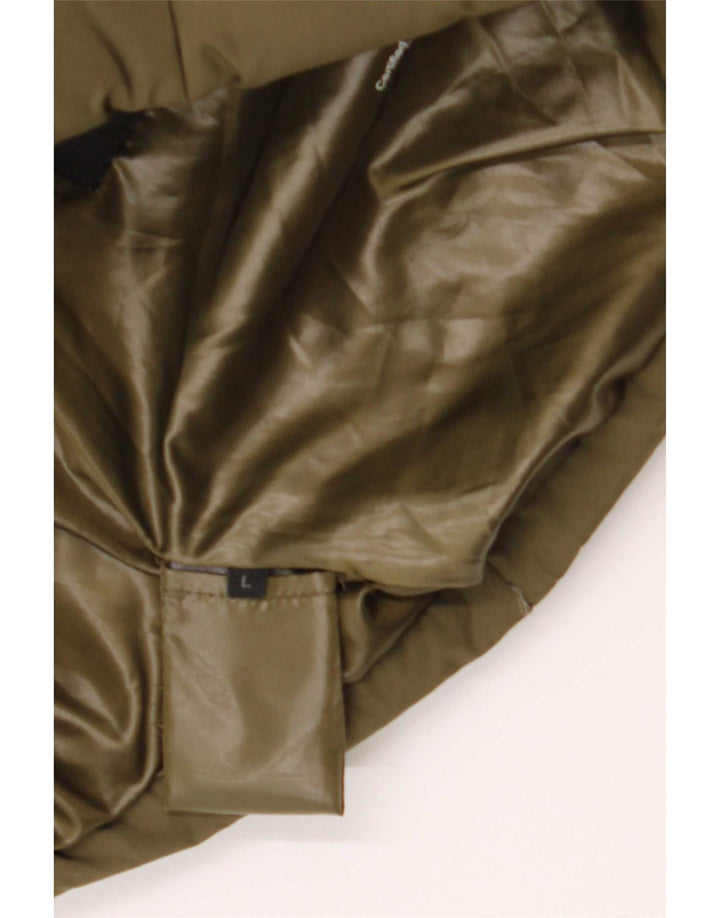 Guess Veste matelassée graphique pour femme UK 12 Kaki moyen Polyester