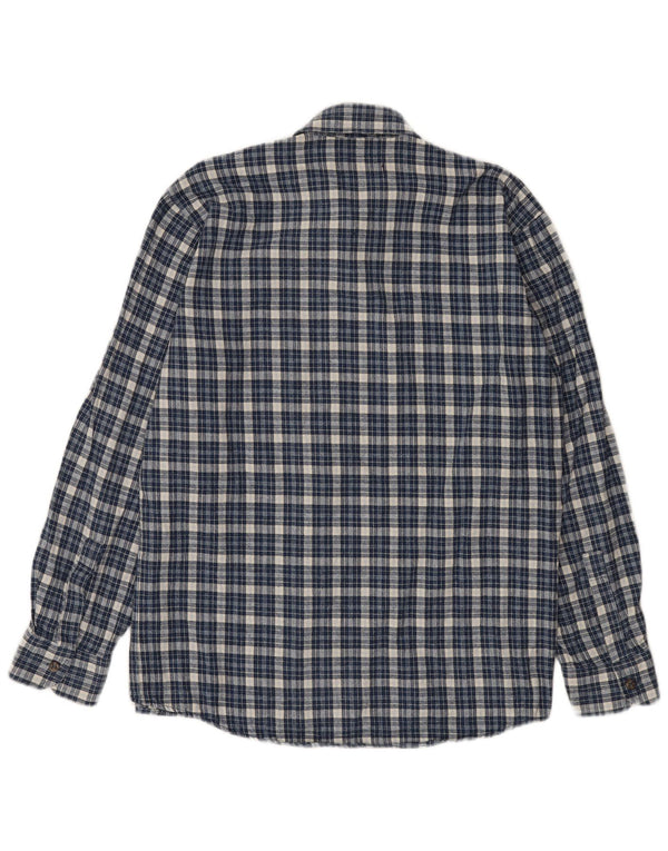 European Project Surchemise Homme Flanelle Chemise Bleu Moyen Carreaux Coton