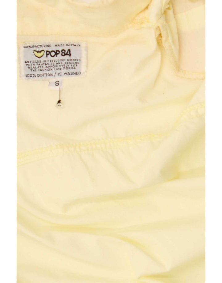 POP 84 Veste blazer surdimensionnée à 1 bouton pour femme UK 10 Petit coton jaune