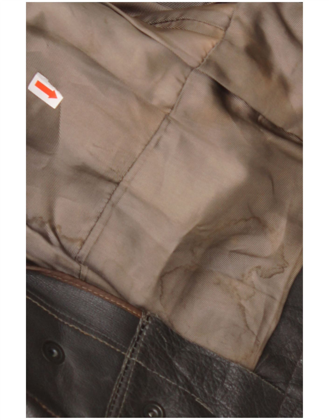 VINTAGE Veste en cuir femme UK 14 Moyen Noir