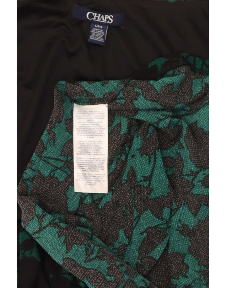 Chaps Robe fourreau à manches 3/4 pour femme en polyester floral vert