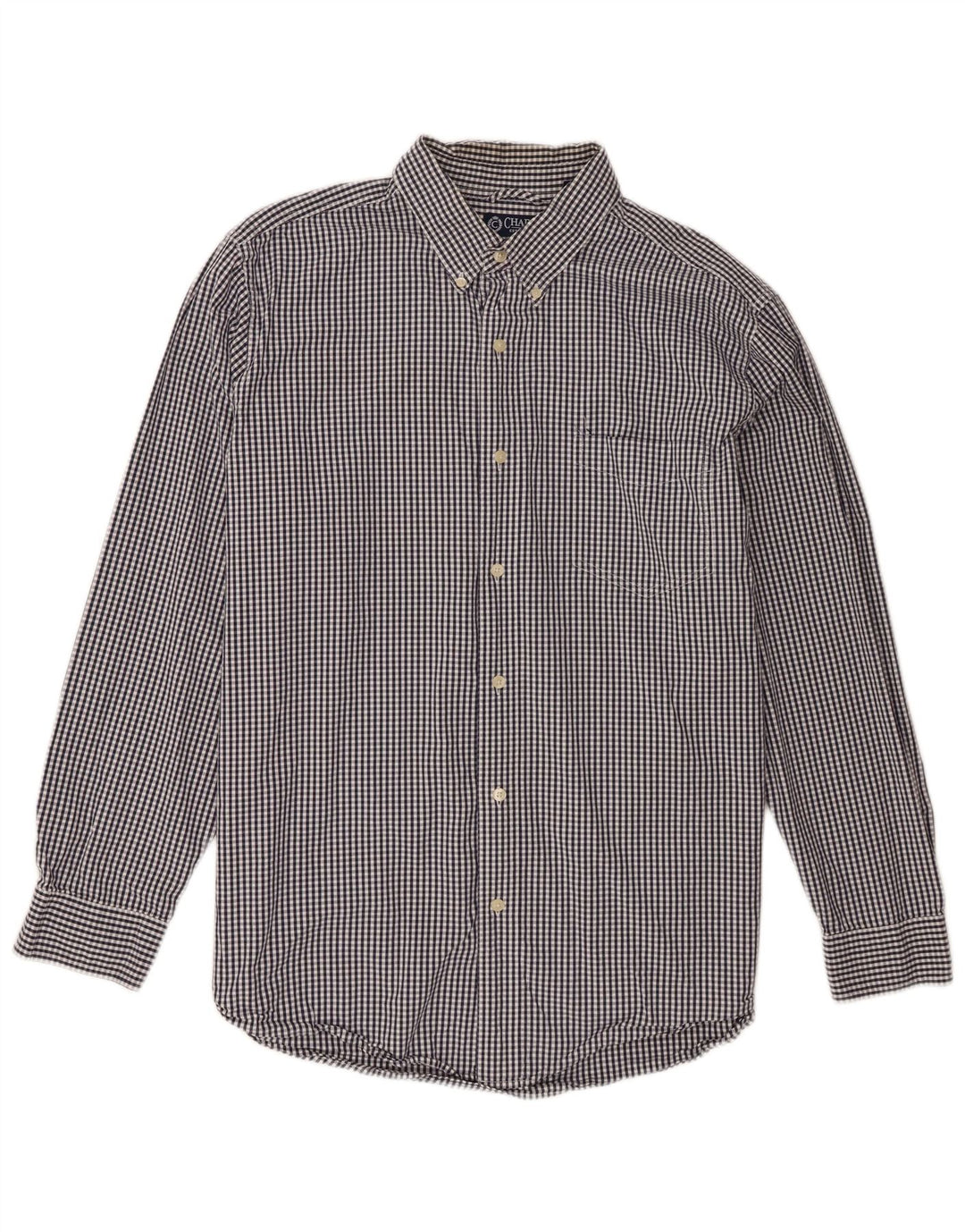 Chaps Chemise Homme XL Bleu Marine Vichy Coton
