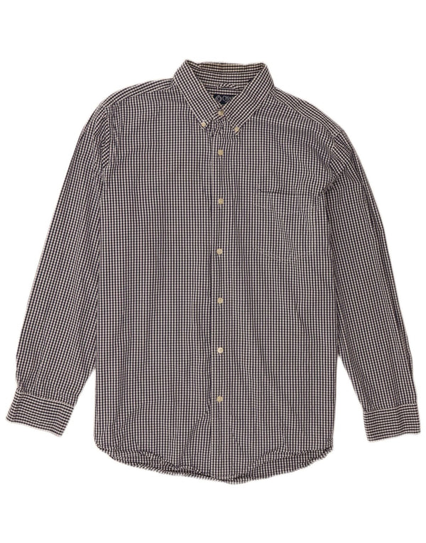 Chaps Chemise Homme XL Bleu Marine Vichy Coton