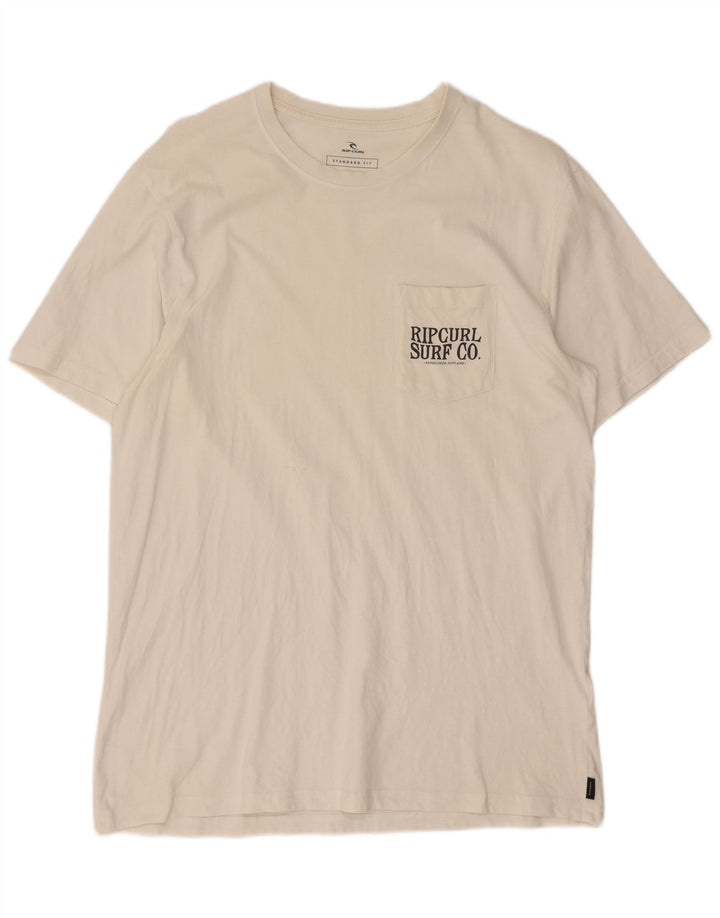 Rip Curl T-shirt graphique coupe standard pour hommes, grand, blanc