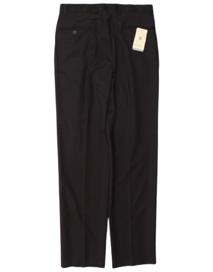 vintage Mens Pegged Suit Pantalon IT 48 Moyen W32 L34 Laine Noire
