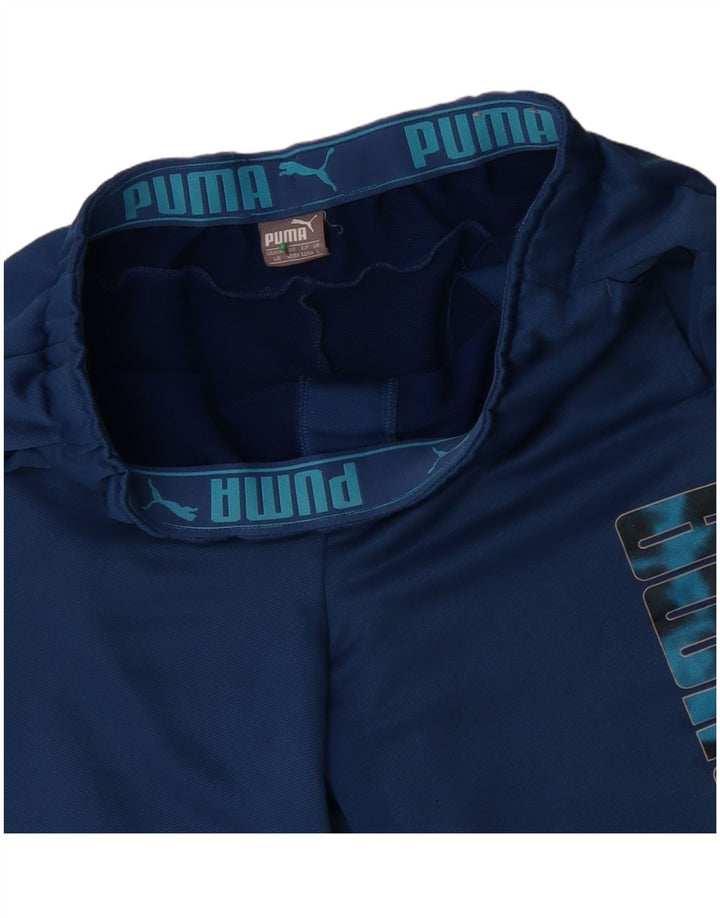 Puma Short de Sport Graphique Homme Bleu Moyen