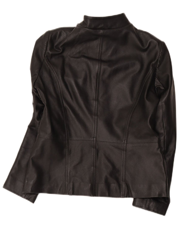 Helium Veste en cuir militaire pour femme UK 14 Medium Noir