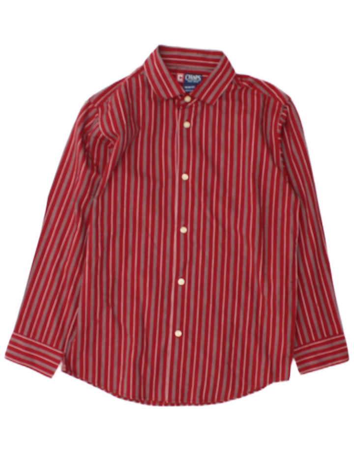 Chaps Chemise Garçon 10-11 ans Coton Rayé Bordeaux Moyen