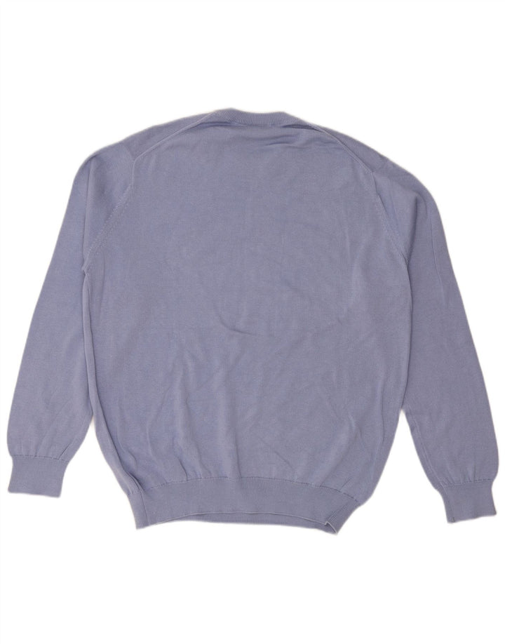 LACOSTE Homme Crew Neck Jumper Pull Taille 5 Grand Bleu Coton