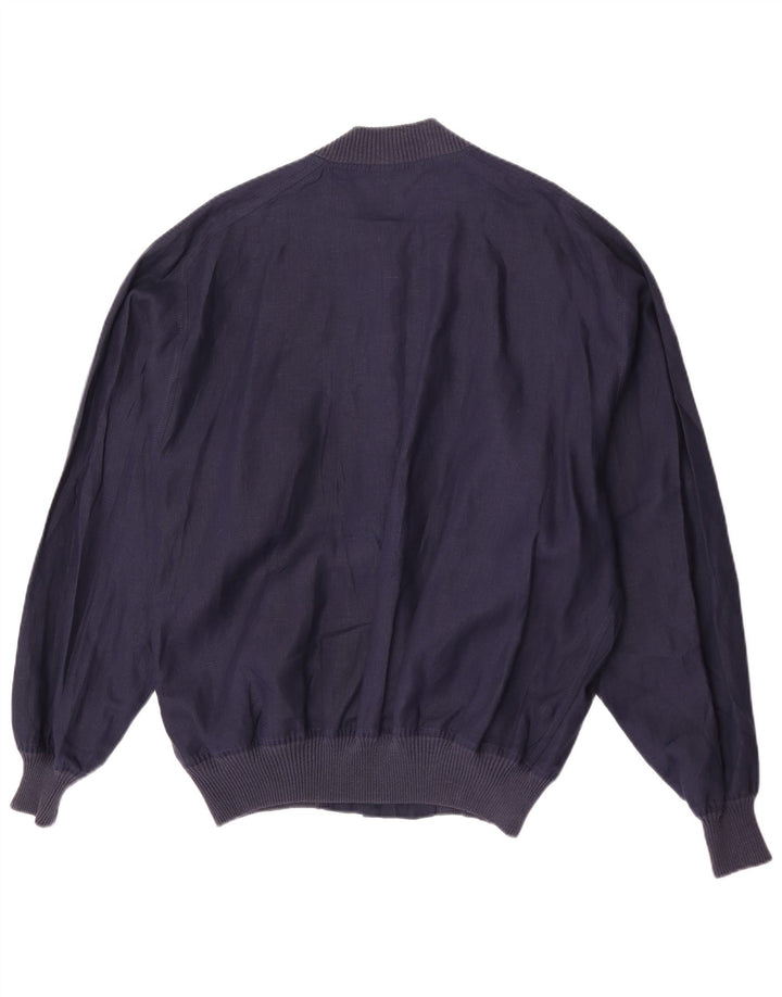 Avon Celli Veste Bomber Coupe Ample pour Homme IT 46 Petit Lin Bleu Marine