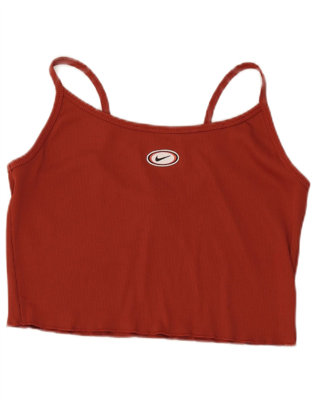 NIKE Débardeur court pour femme UK 14 Large Marron Polyester