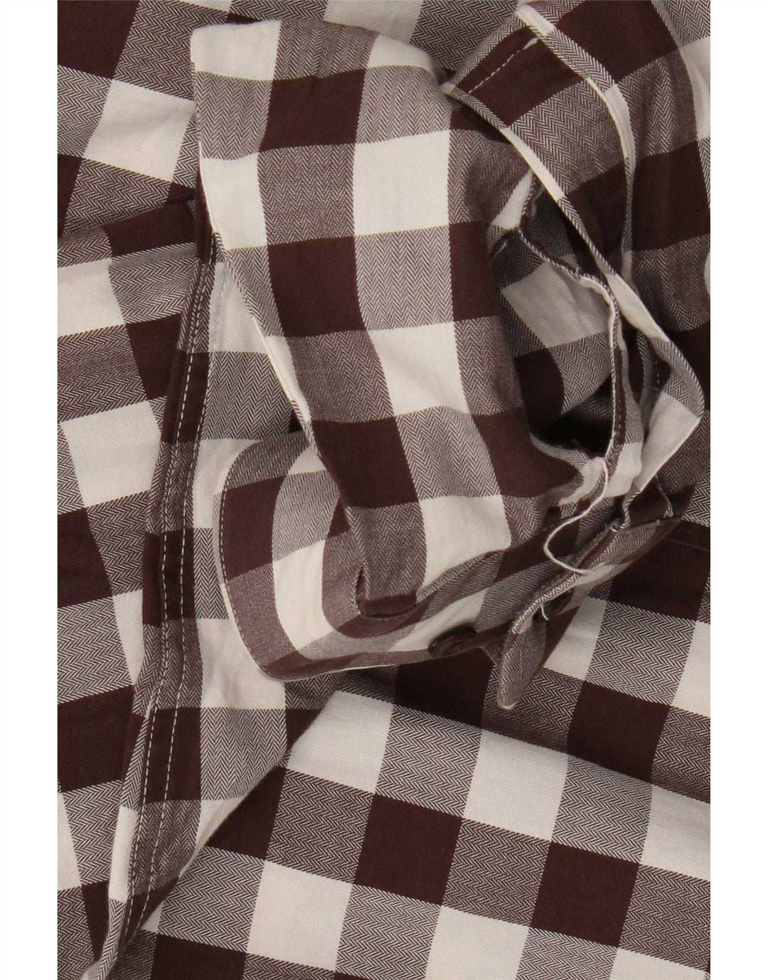 Zara Chemise Slim Fit Homme Grand Vichy Marron