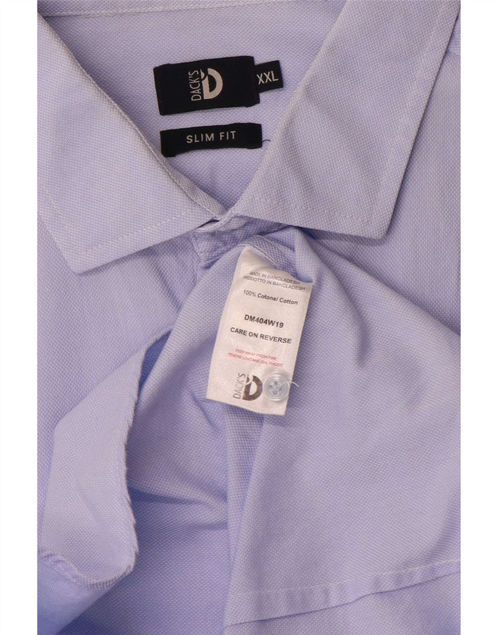 Dack's Chemise Slim Fit Homme 2XL Bleu Coton