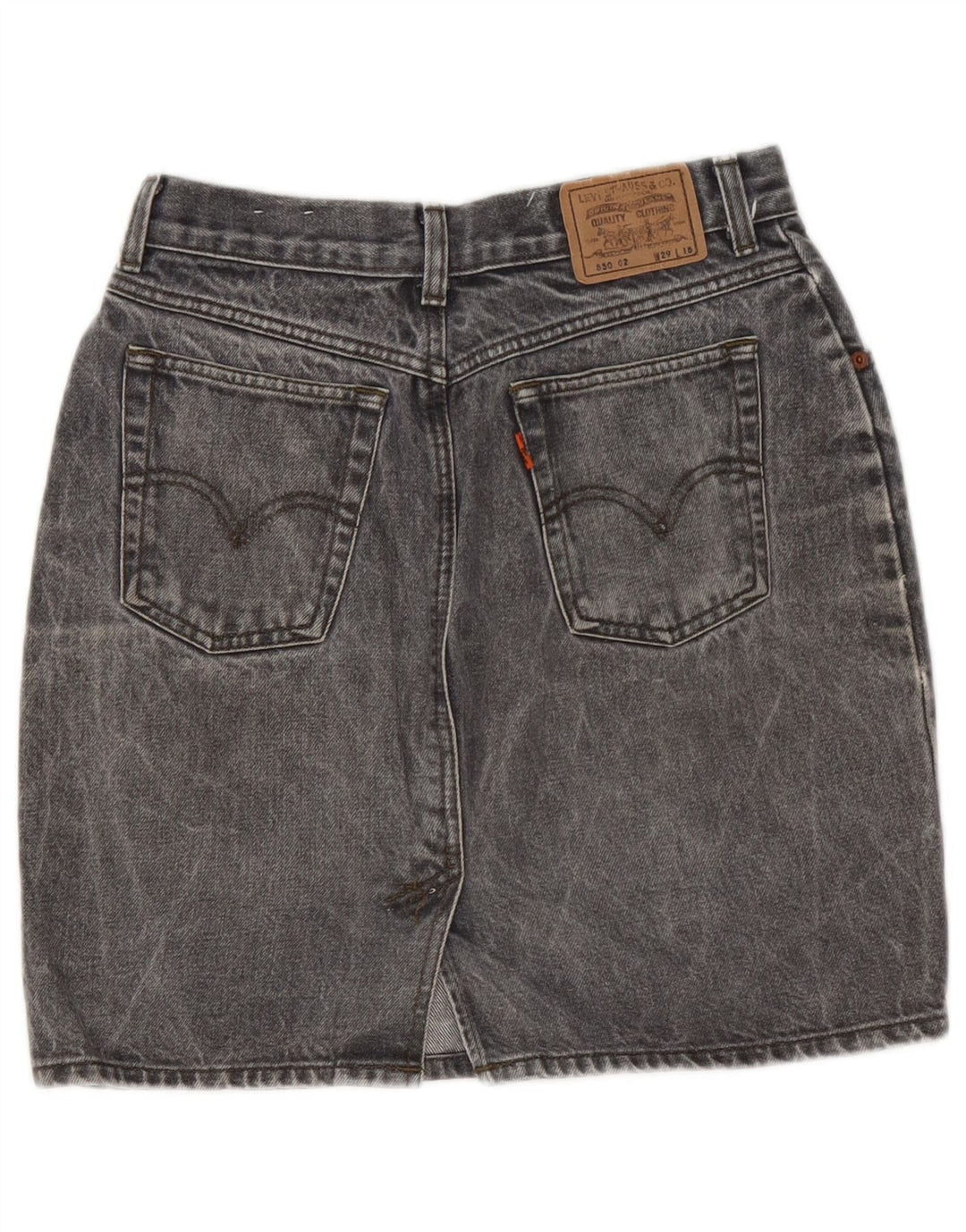 LEVI'S Jupe en Jean Femme W29 Gris Moyen