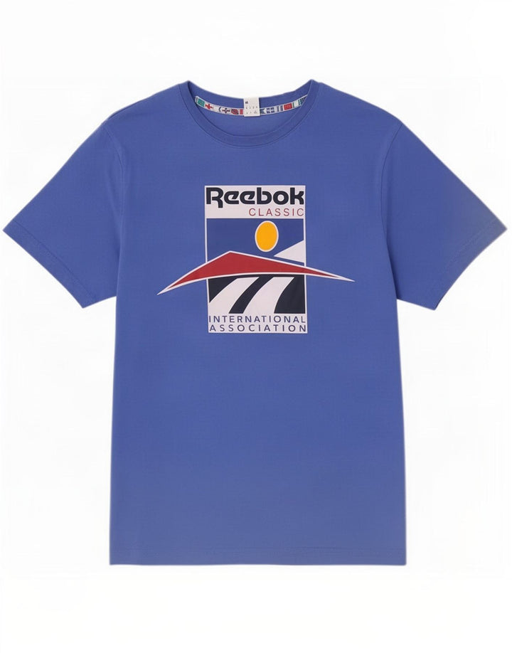 Reebok Tee-Shirt Graphic Homme Bleu Moyen Coton