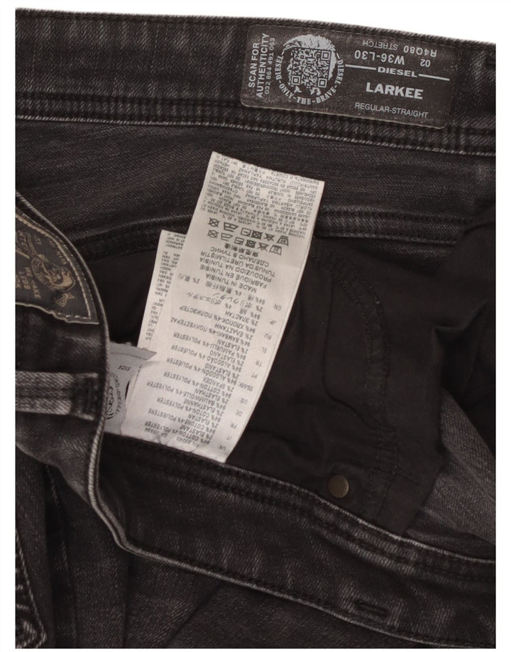 Diesel Jean Larkee Regular Droit Femme W36 L30 Coton Noir