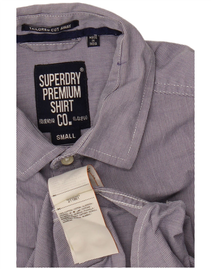 SUPERDRY Chemise Ajustée Small Violet Rayé Coton Homme