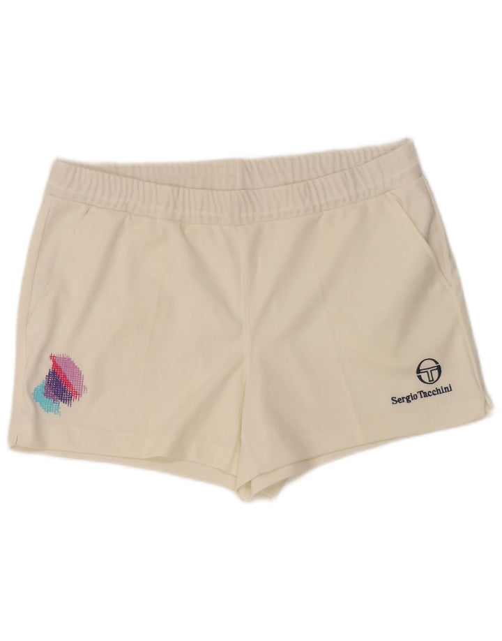 Sergio Tacchini Short de sport pour homme IT 54 XL Blanc Polyester