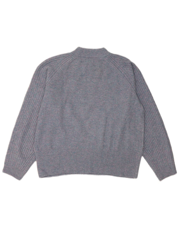 Marks & Spencer Pull col roulé pour femme UK 14 Bleu moyen moucheté