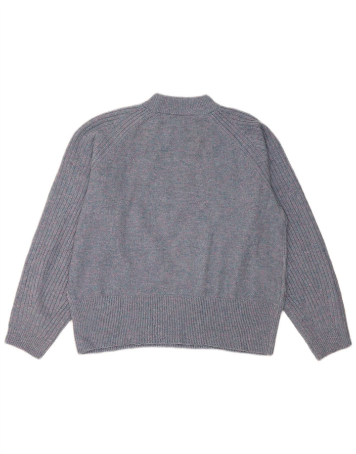 Marks & Spencer Pull col roulé pour femme UK 14 Bleu moyen moucheté