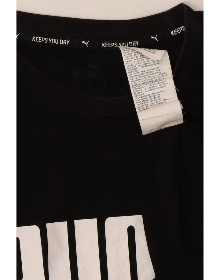 PUMA T-Shirt Graphique Homme Noir Moyen Coton