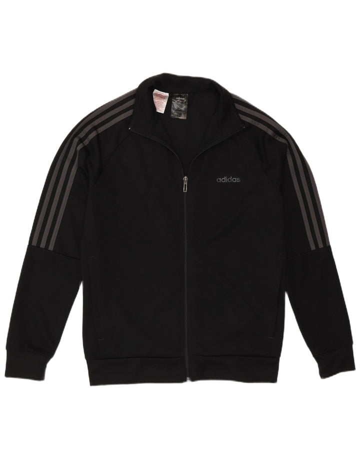 Veste de survêtement Adidas Garçon Climalite 13-14 ans Noir Polyester