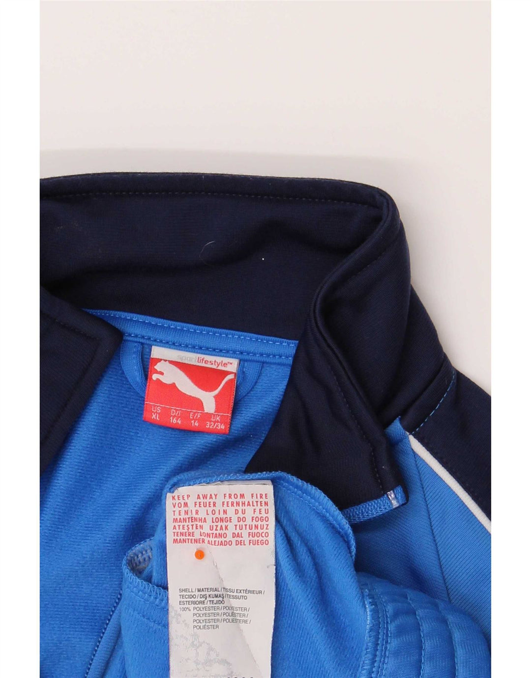 Puma Veste de Survêtement Graphique Garçon 13-14 ans Bleu Colorblock
