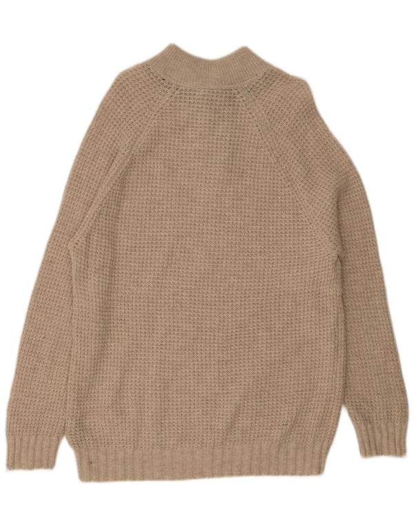 Crew Clothing Pull à col boutonné pour homme XL en laine beige