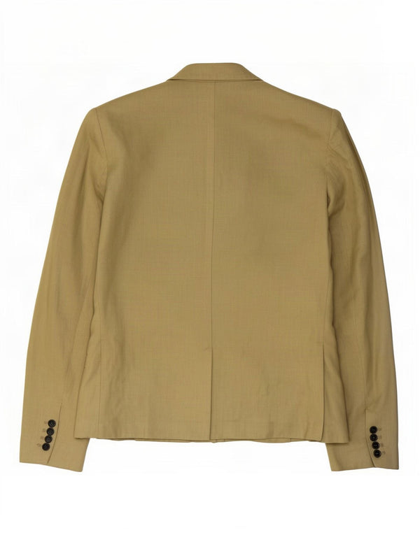 Sportmax Veste blazer double boutonnage pour femme UK 12 Lin vert moyen
