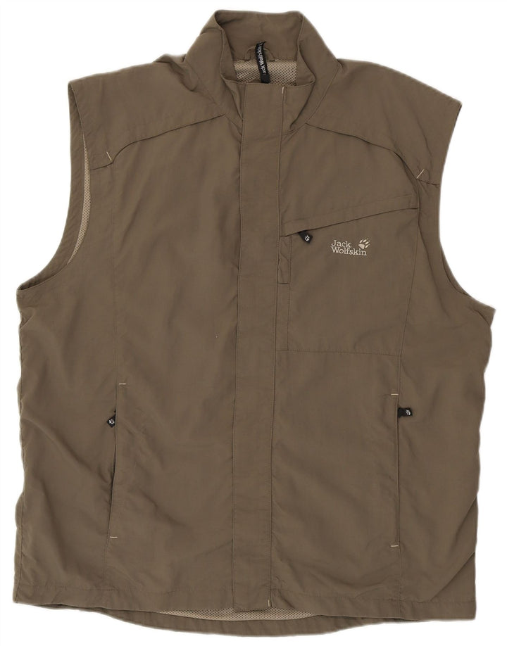 JACK WOLFSKIN Veste de survêtement sans manches pour homme UK 46/48 2XL Gris