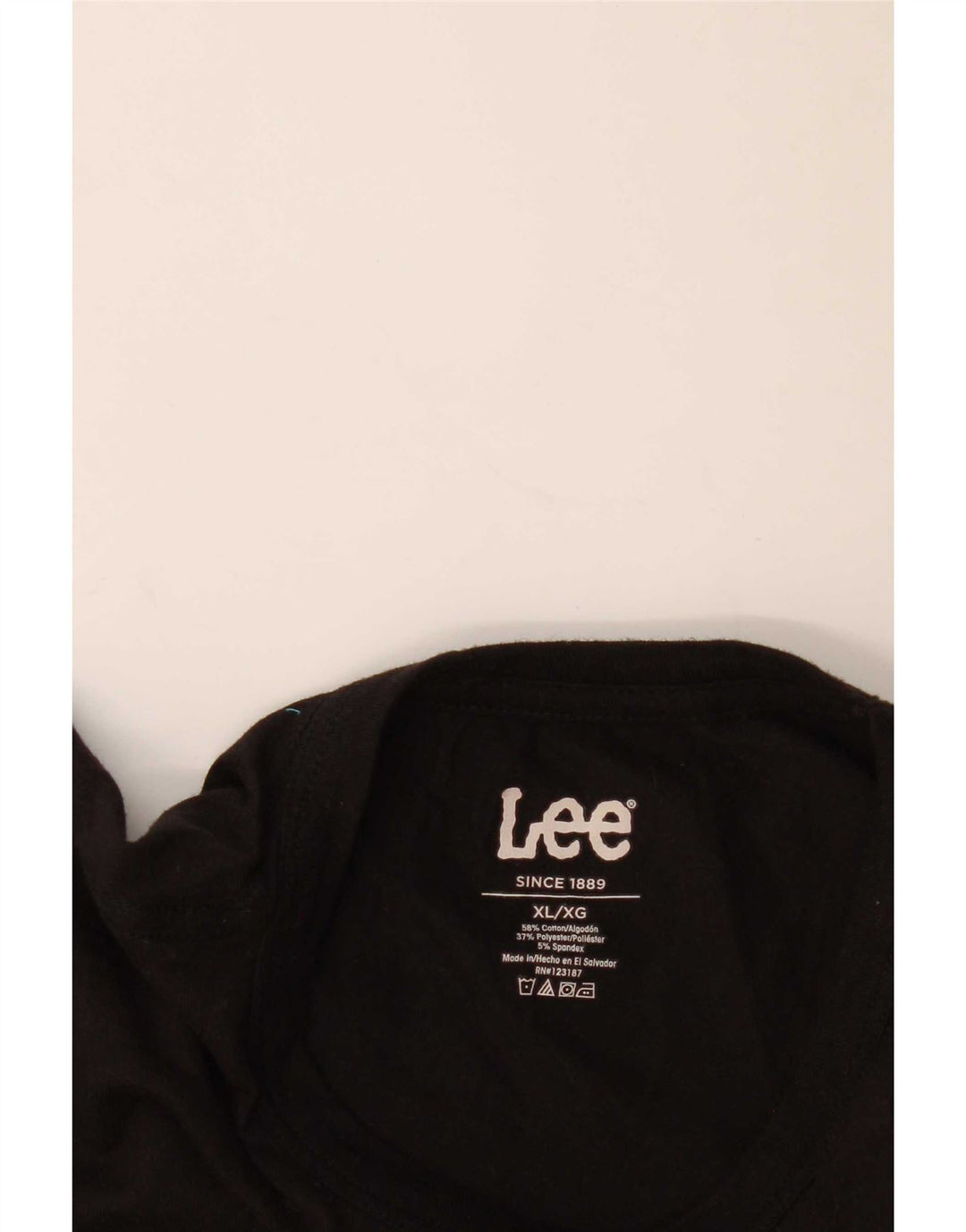 Lee T-Shirt Homme Top XL Coton Rayé Noir