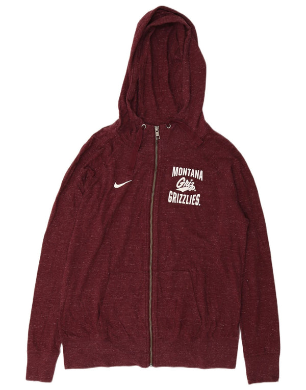 Nike Montana Grizzlies Pull à capuche zippé pour femme UK 16 Grand Bordeaux