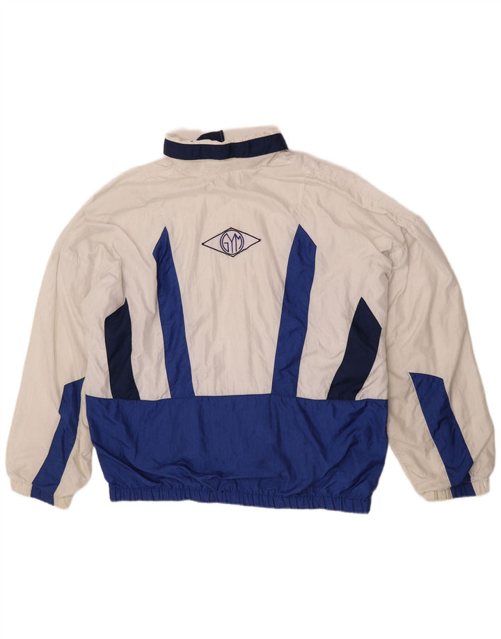 Active Veste de survêtement coupe ample pour homme Large Blanc Colorblock