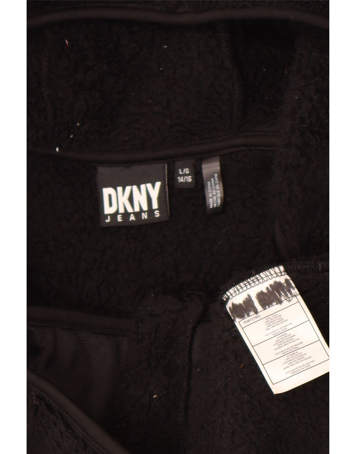 Dkny Veste Polaire Fille 14-15 ans Large Noir Polyester