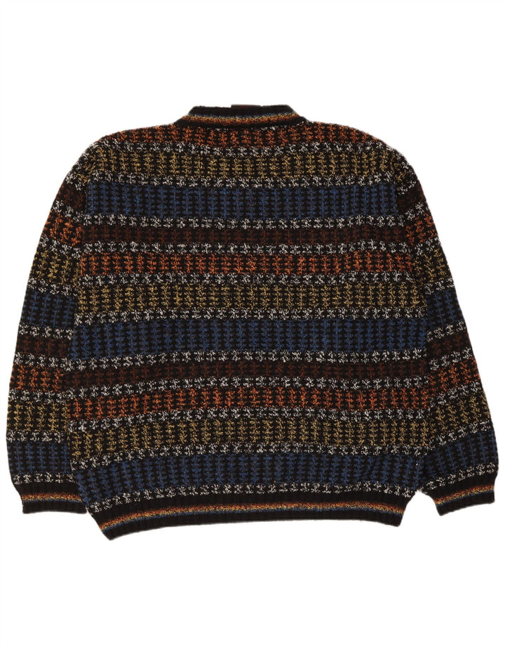Oxymel Pull Col V Homme Laine Rayée Multicolore Moyenne
