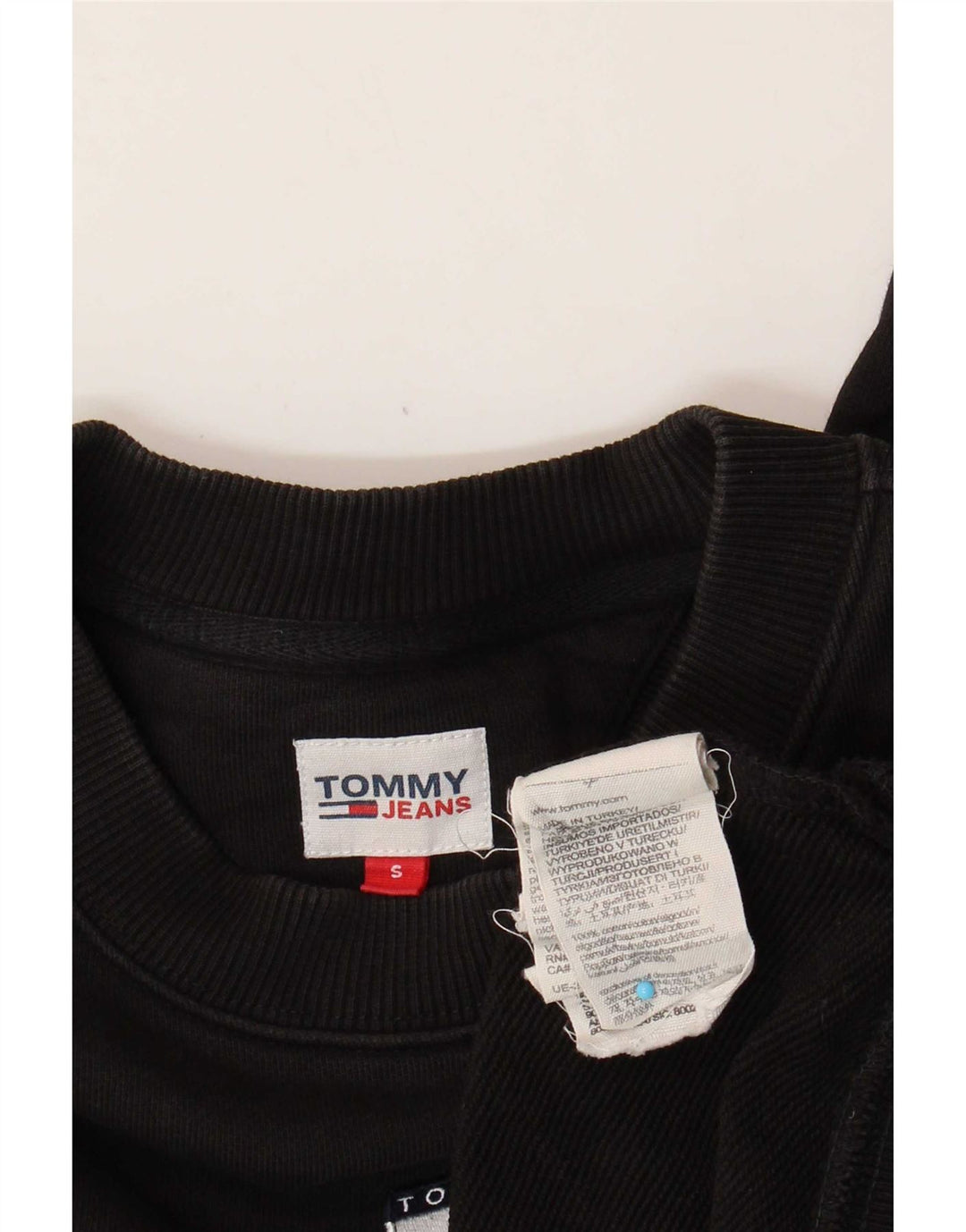 Tommy Hilfiger Sweat-shirt court surdimensionné pour femme UK 10 Petit Noir