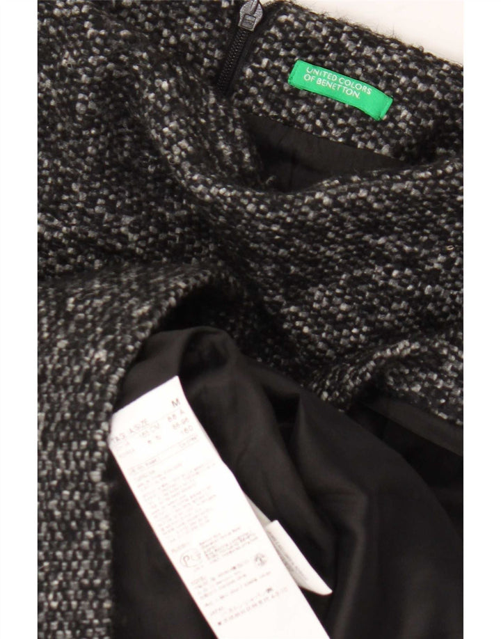 Benetton Robe droite pour femme UK 44 Laine vierge mouchetée gris moyen