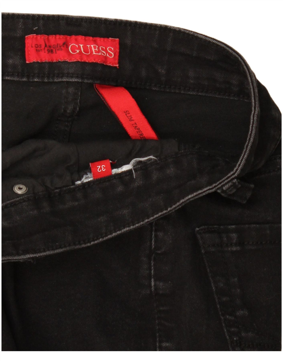 Guess Femme Jean Slim Fuselé W32 L27 Noir