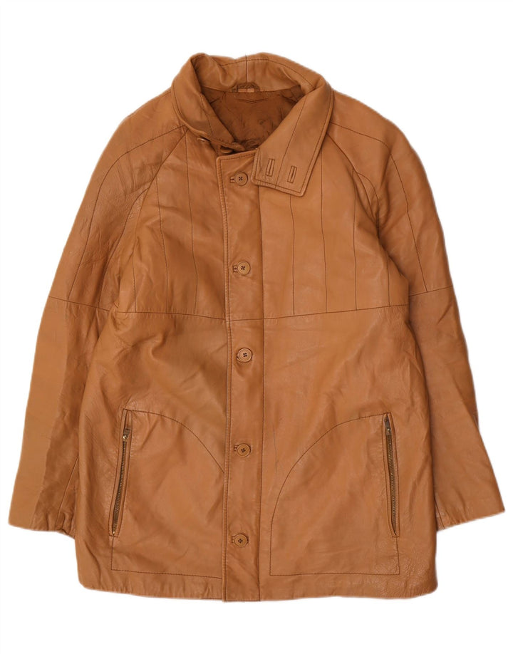 veste en cuir homme vintage IT 48 Marron moyen